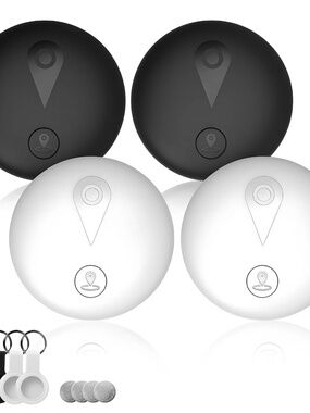 4 Pack Air Tracker Bluetooth Item Tags - Works with Apple Find My - IP68 Waterpr